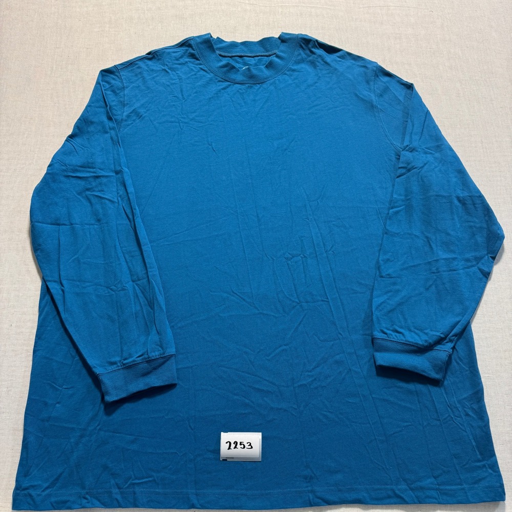 HB Long Sleeve T-Shirt Mens 2XL Teal Blue